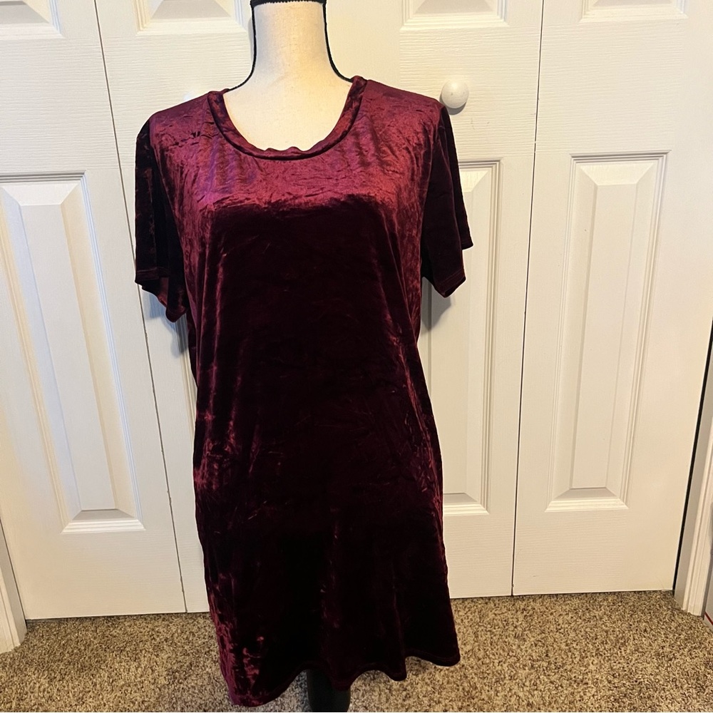 Contemporary Casuals Vintage Y2K Maroone Short Sleeve Mini Dress Size XL